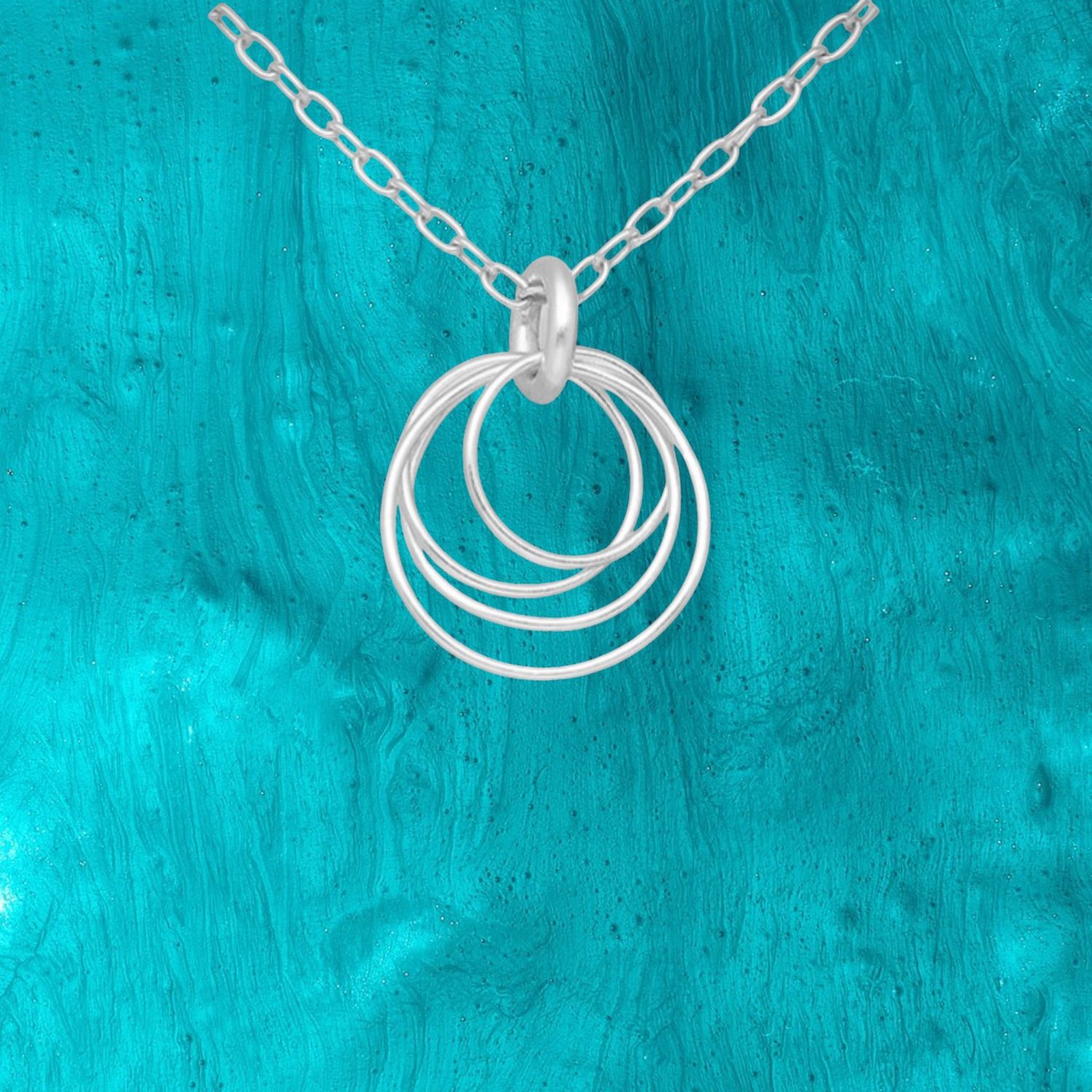 Linked Circles Sterling Pendant