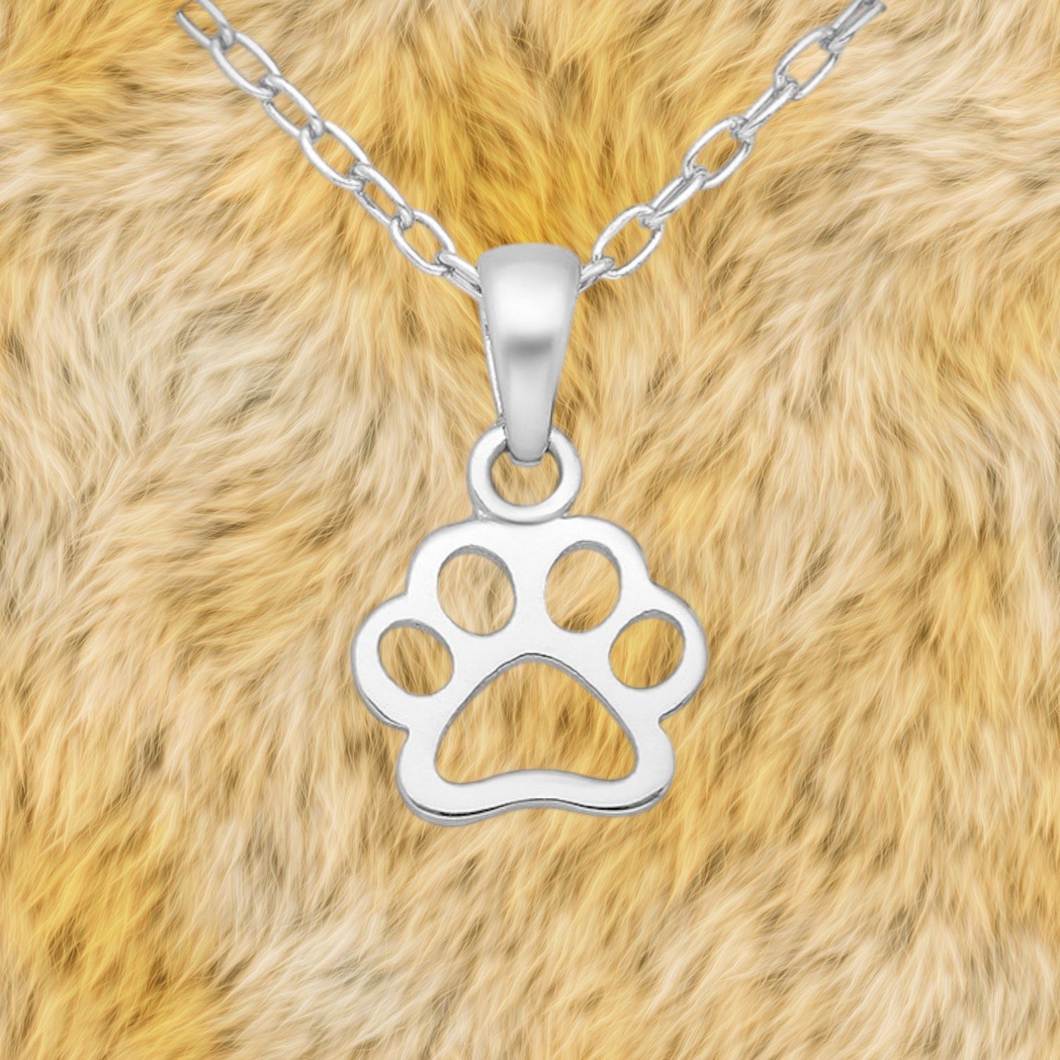 Paw Print Petite Sterling Pendant