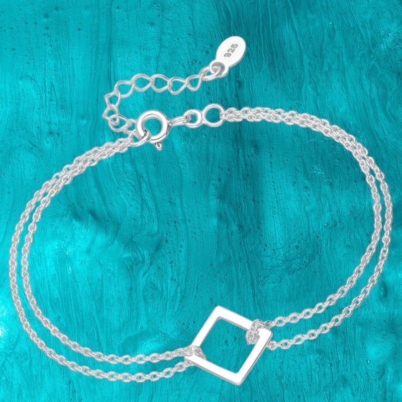 Double Chain Sterling Silver Bracelet