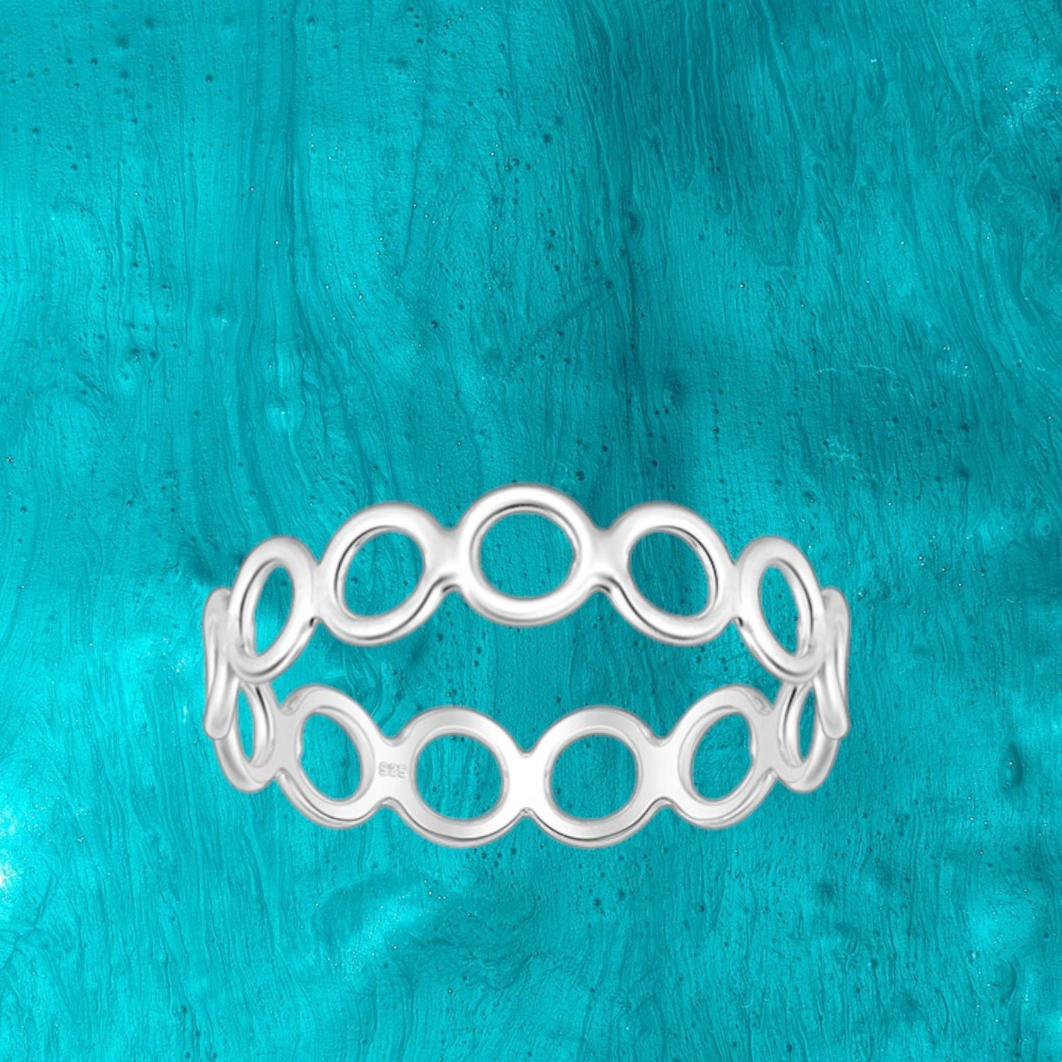 Sterling Band of Circles Ring