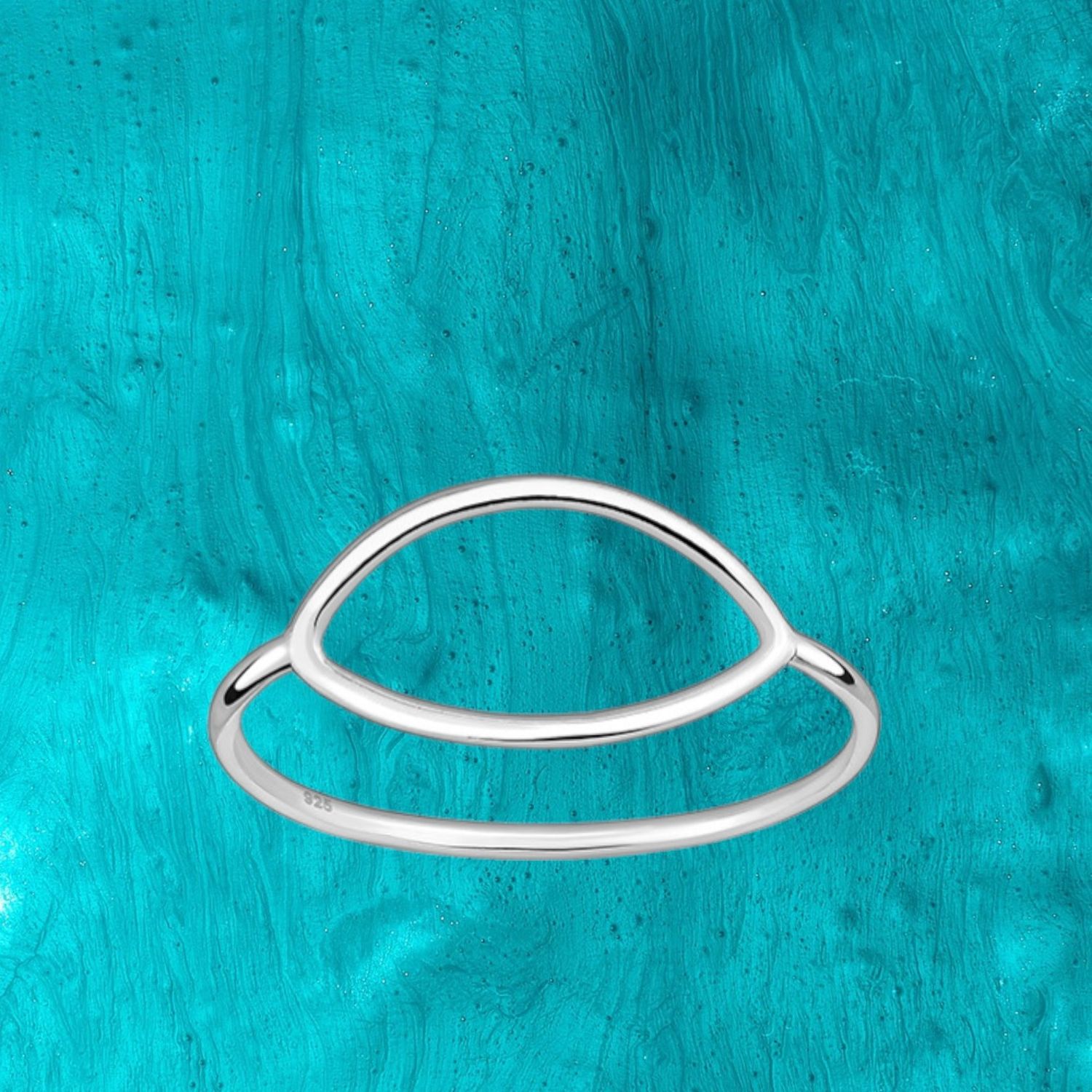 Sterling Open Oval Ring