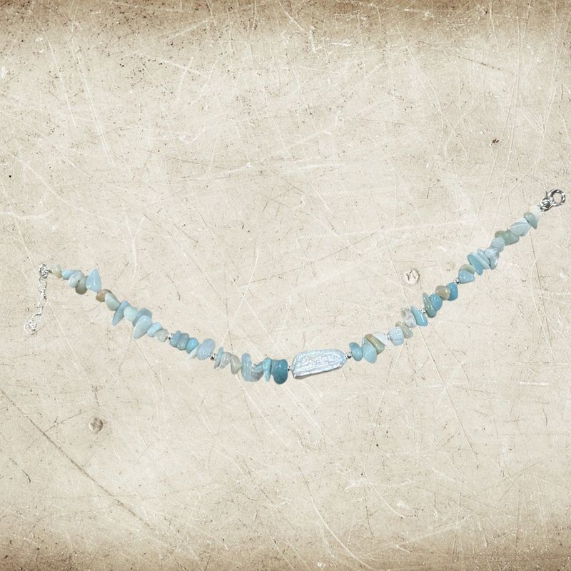 Pearl &amp; Amazonite Bracelet
