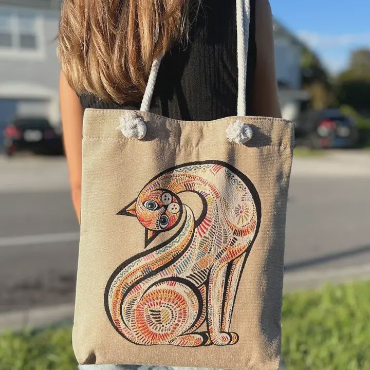 Playful Cat Shoulder Bag