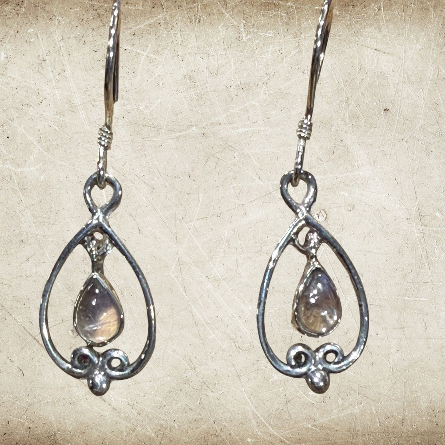 Teardrop Moonstone S/S Earrings