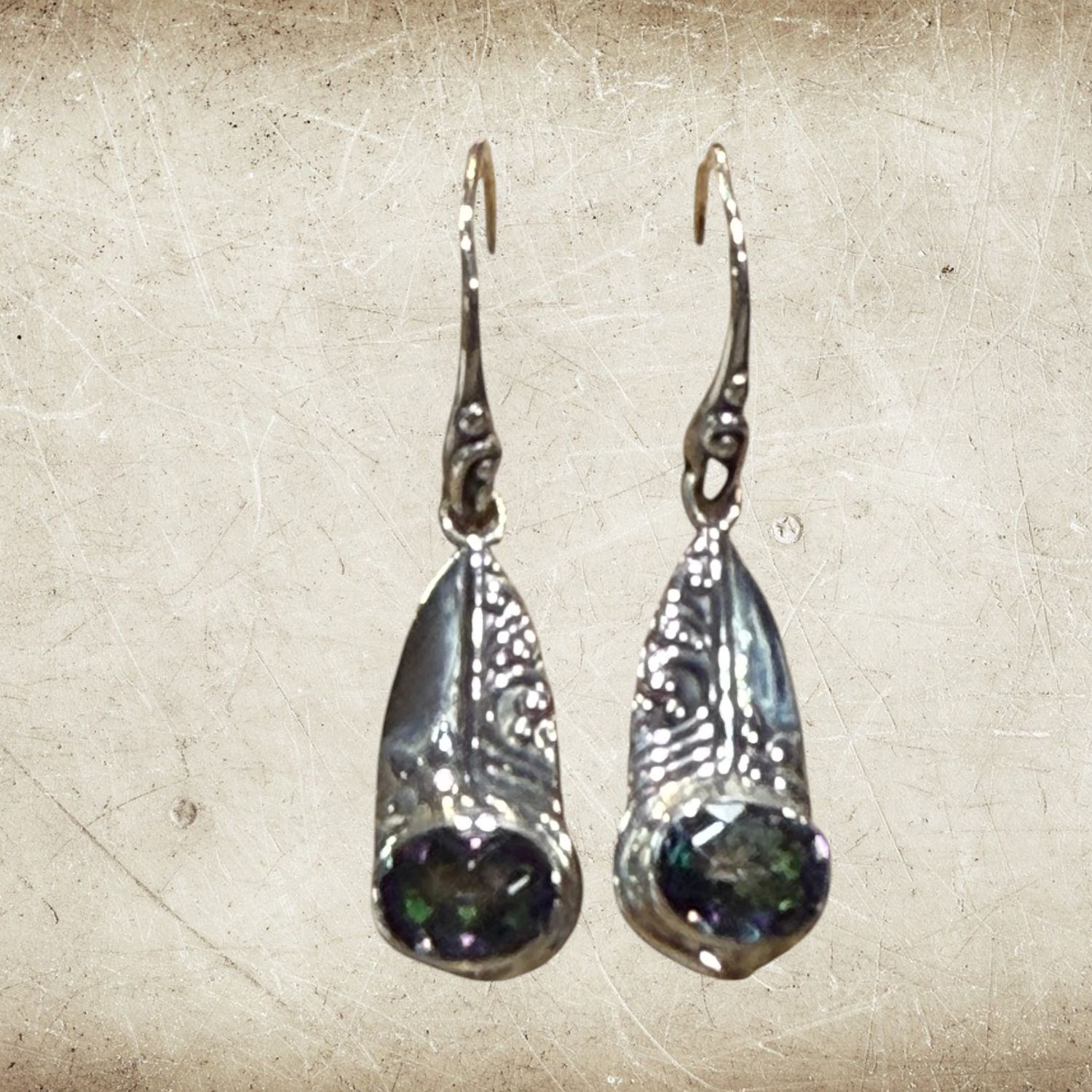 East/West Rainbow Topaz S/S Earrings