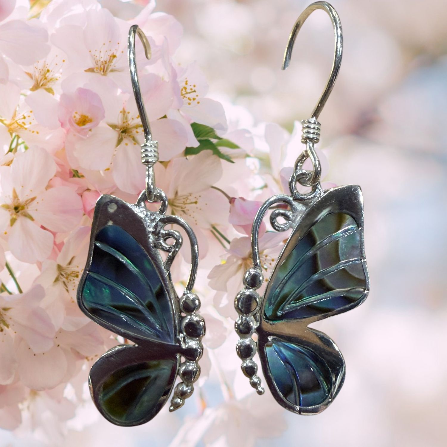 Butterfly Wing Abalone S/S Earrings