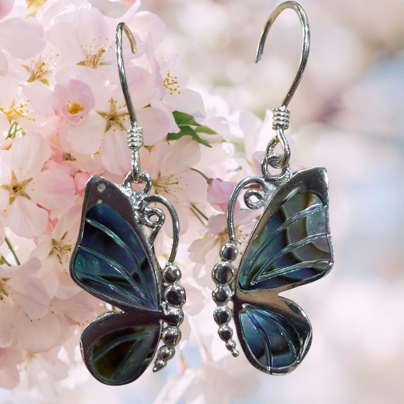 Butterfly Wing Abalone S/S Earrings