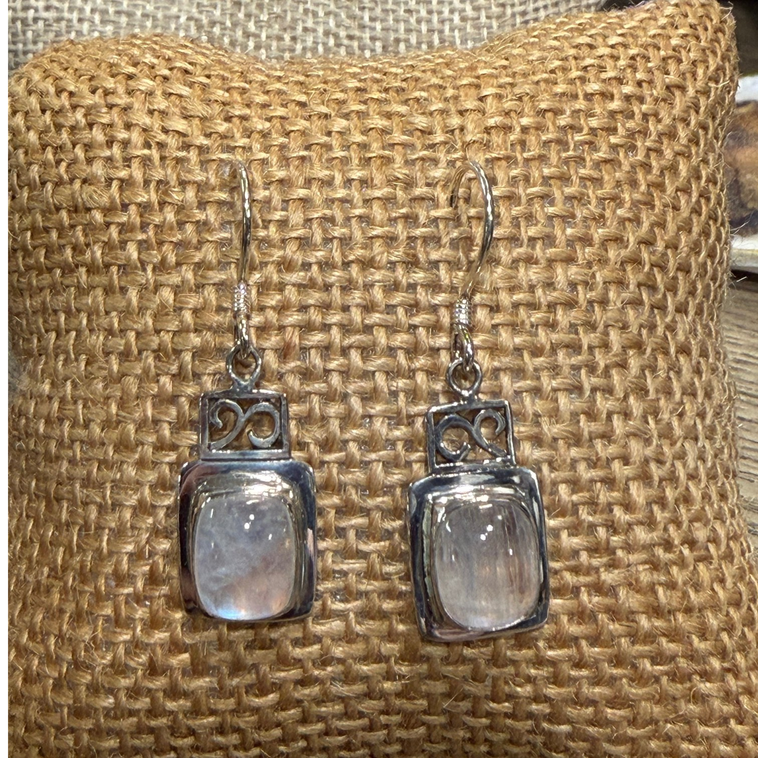 Moonstone Rectangular S/S Earrings