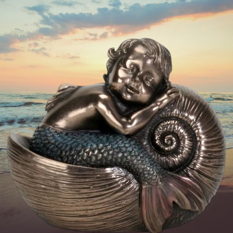 Sleeping Nautilus Merbaby Figurine