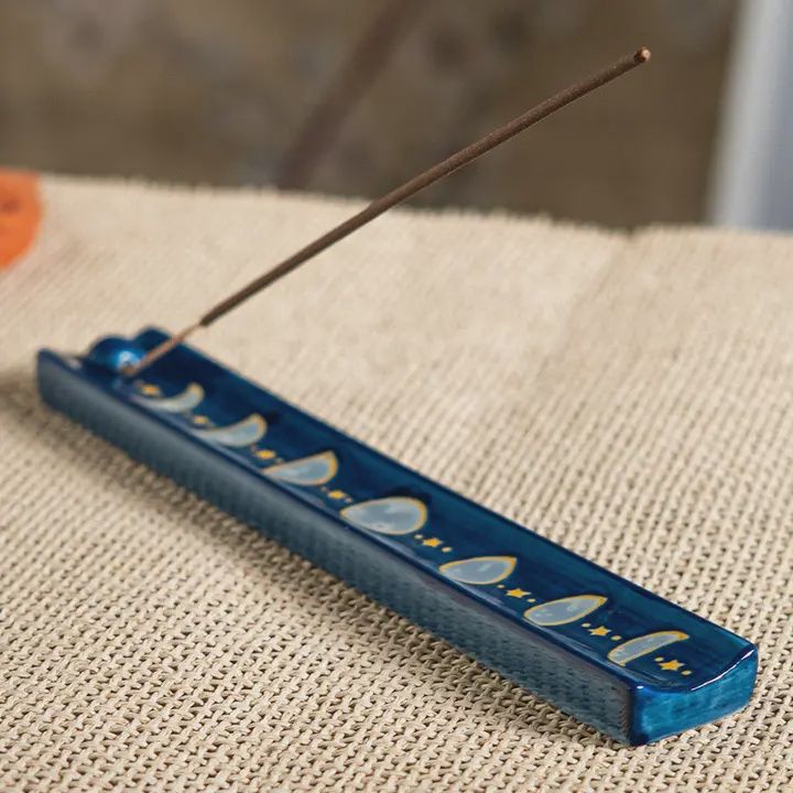 Ceramic Moon Phases Incense Burner