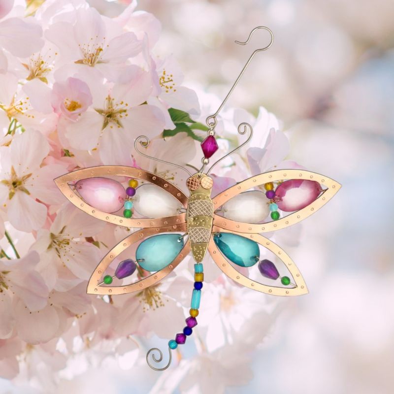 Gem Dragonfly Metal Ornament