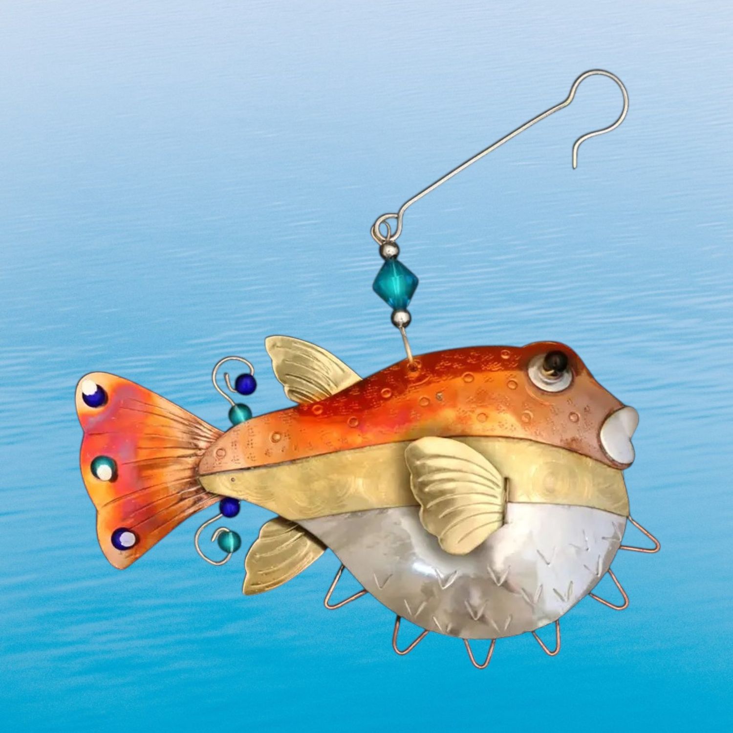 Pufferfish Metal Ornament
