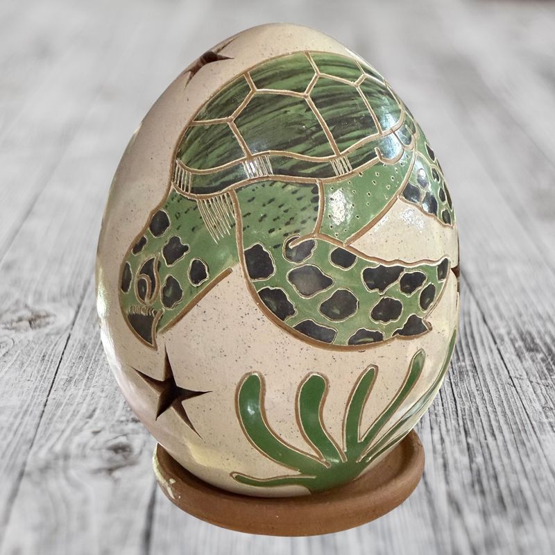 Diving Sea Turtle Luminary/Stand