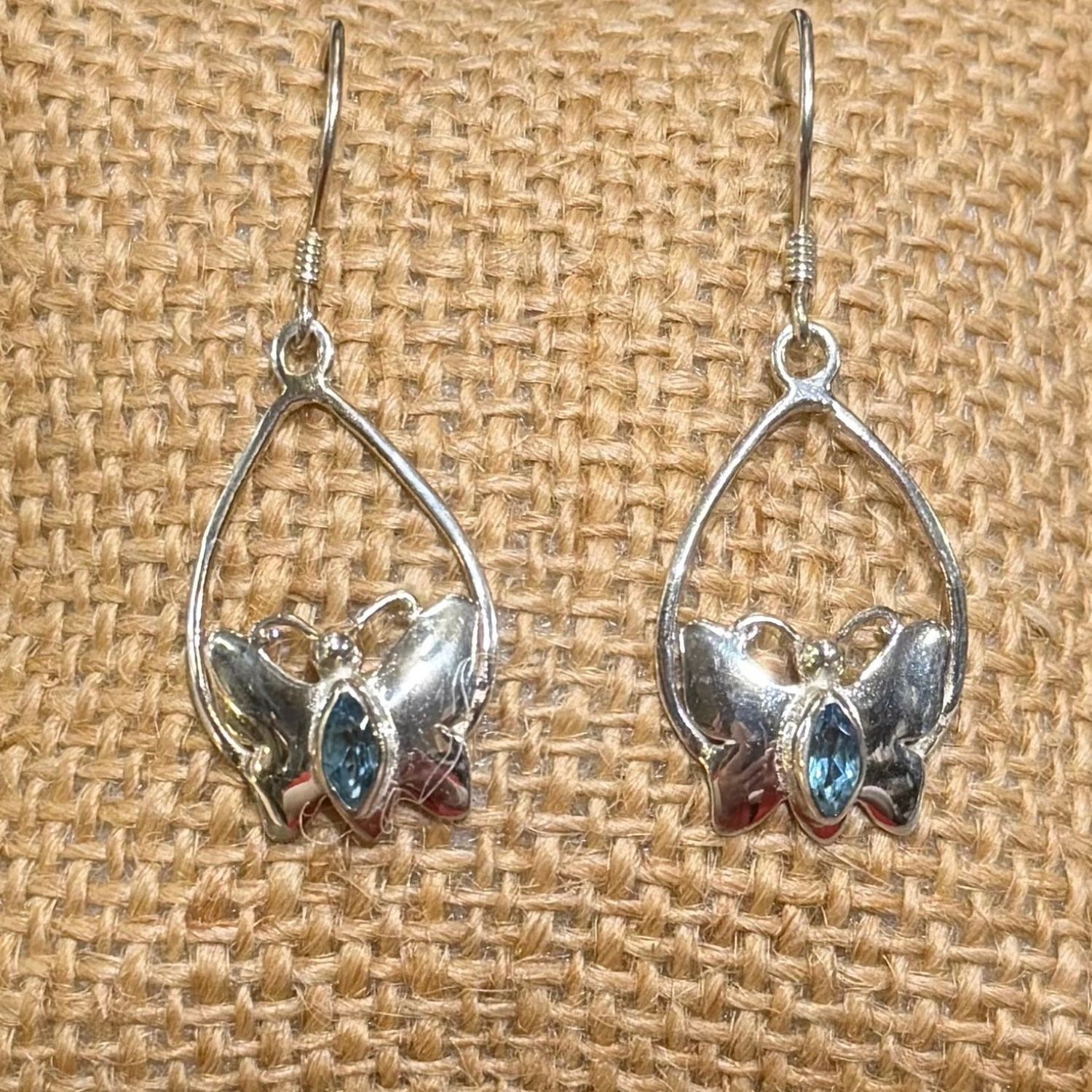 Butterfly Blue Topaz Sterling Earrings