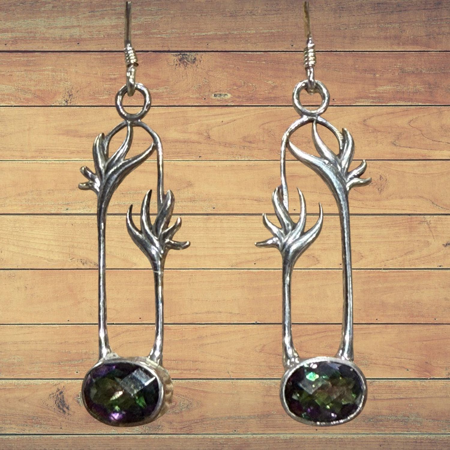 Rainbow Topaz Branch S/S Earrings