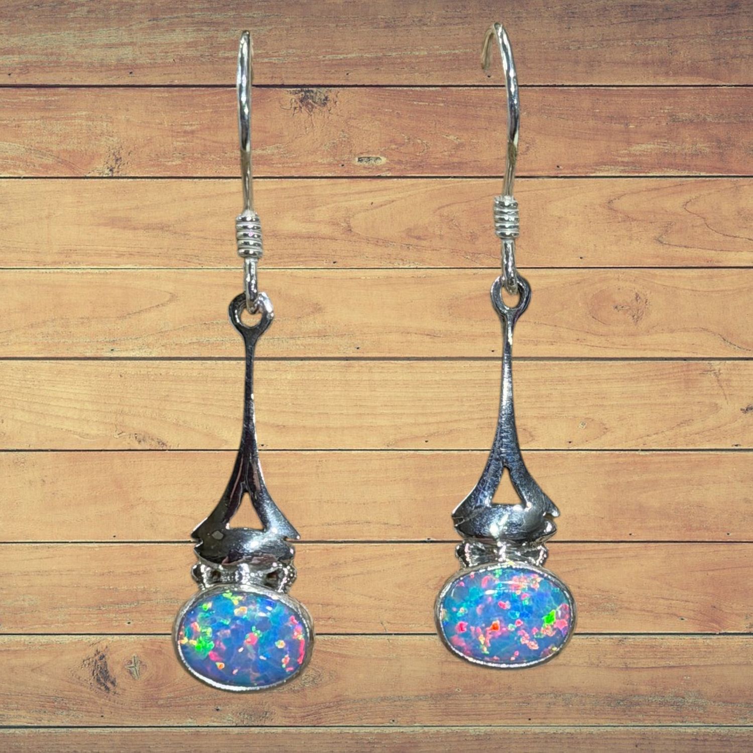 East West Fire Opal S/S Drop Earrings
