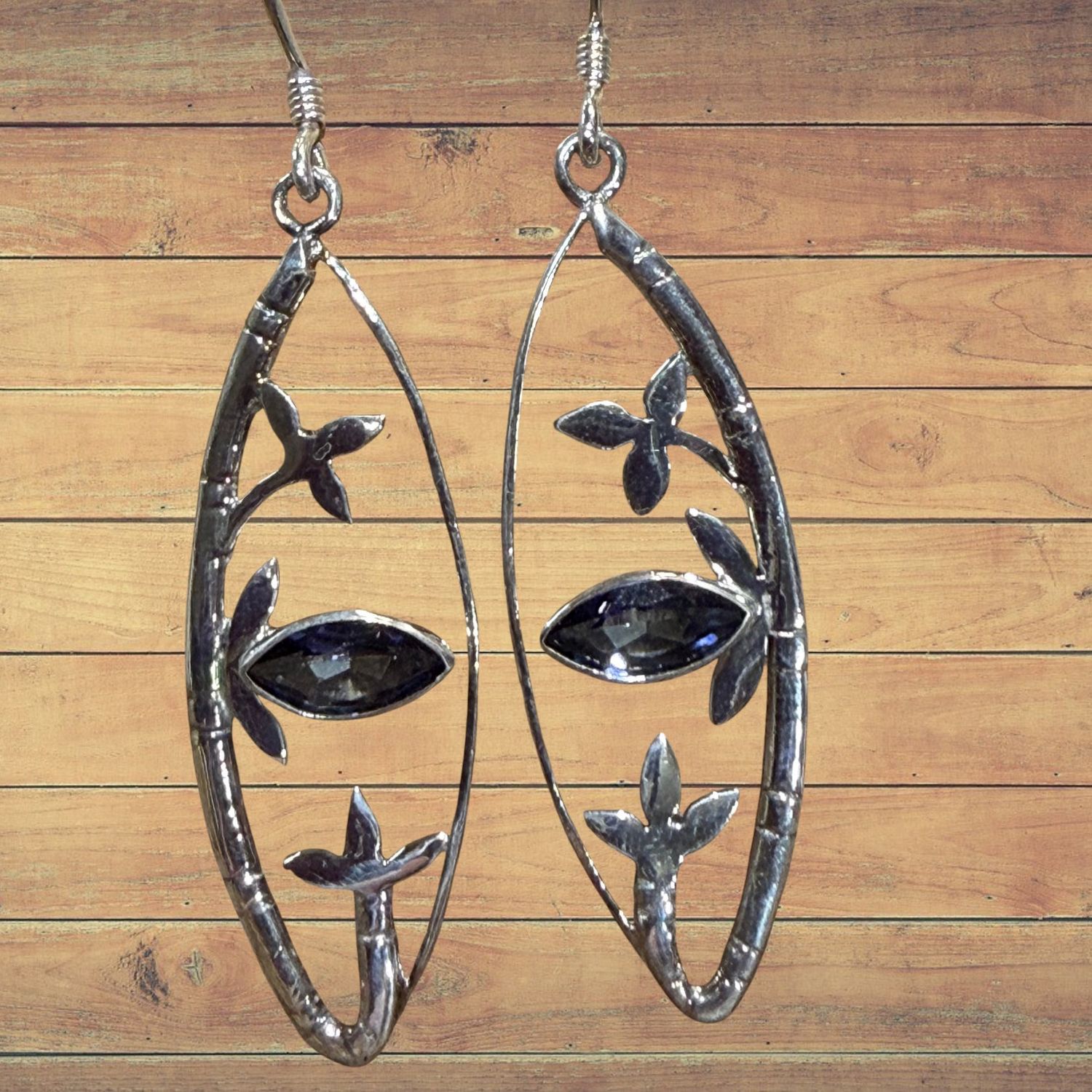 Tree Branch Blue Quartz S/S Earrings