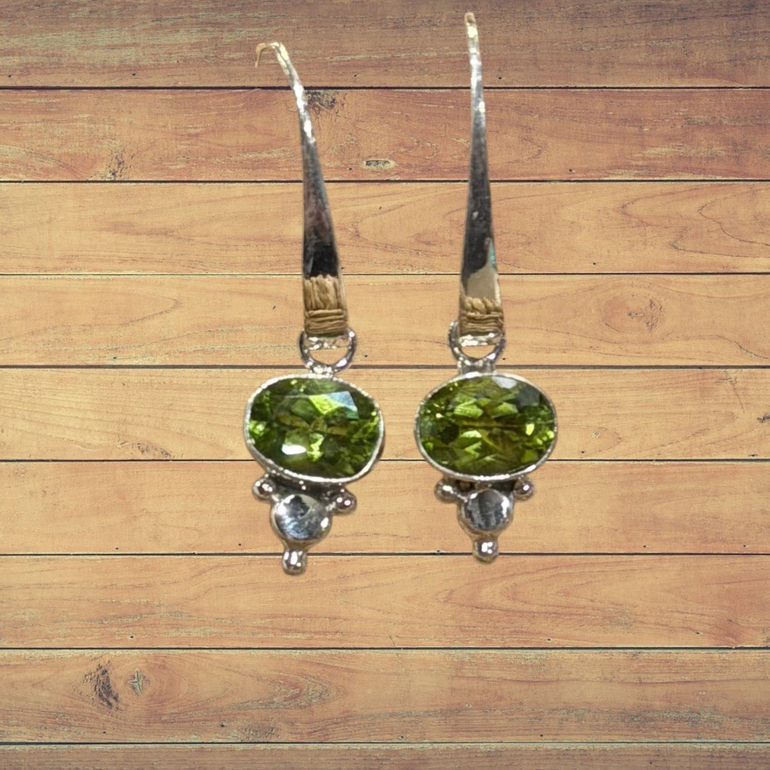 East West Peridot S/S Drop Earrings