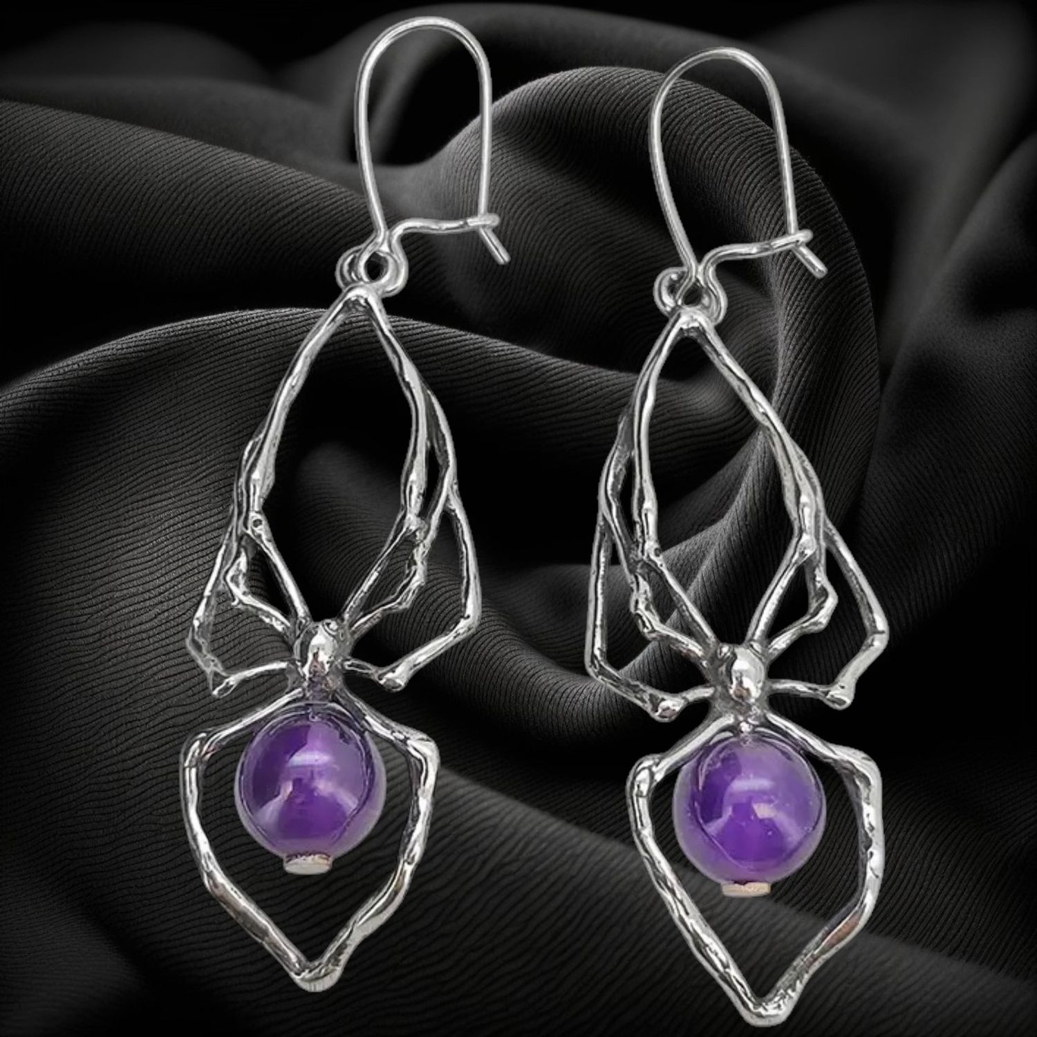 Spider Amethyst S/S Earrings