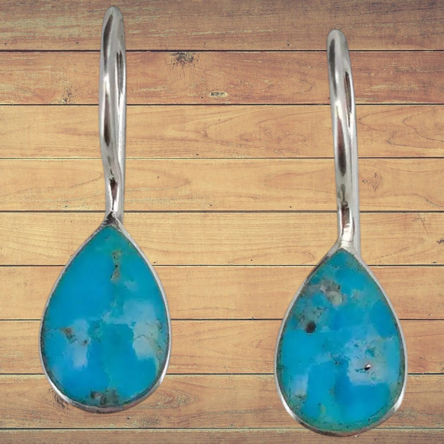 Petite Teardrop Turquoise S/S Earrings