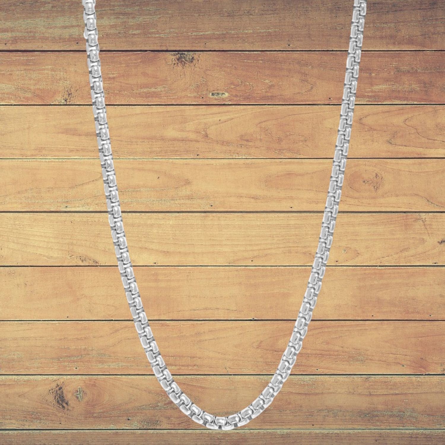 Rounded Box 20" Stainless Steel Chain