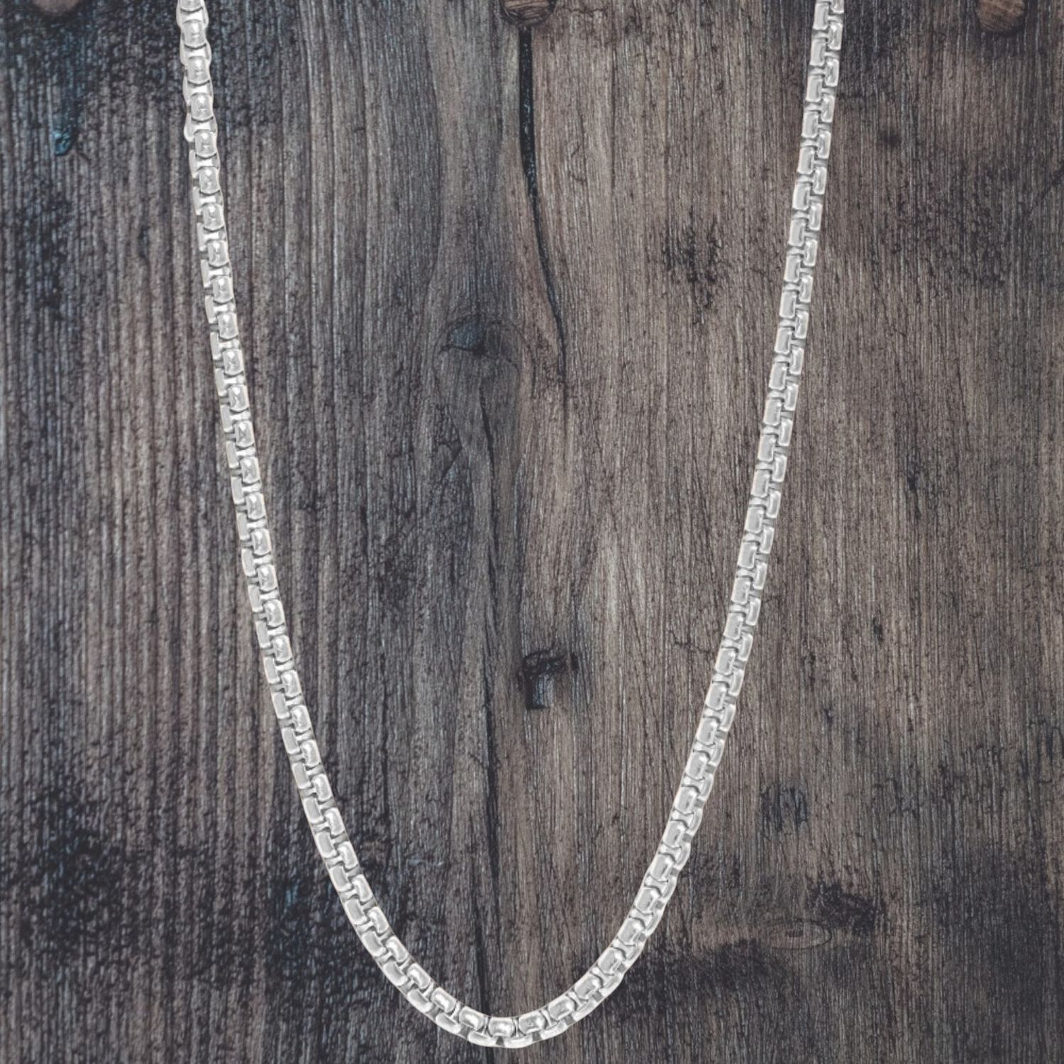 Rounded Box 24" Stainless Steel Chain