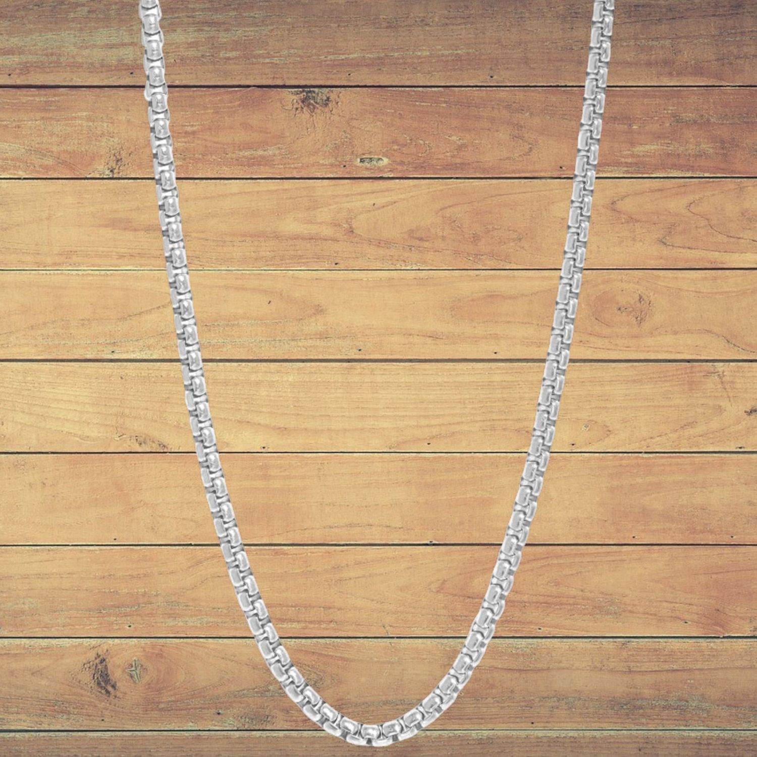 Rounded Box 18" Stainless Steel Chain