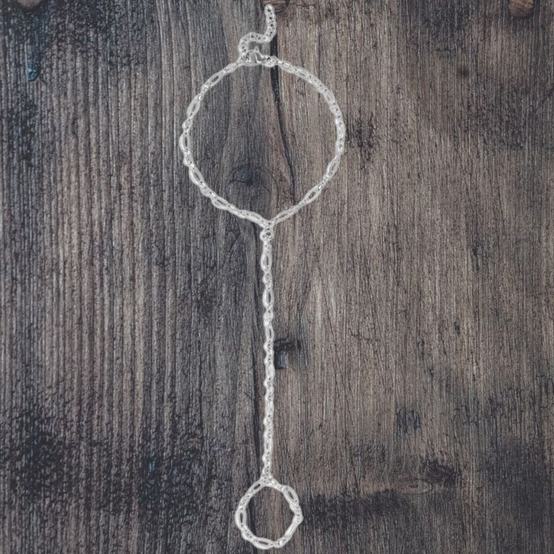 Hammered Oval Stainless Hand Chain