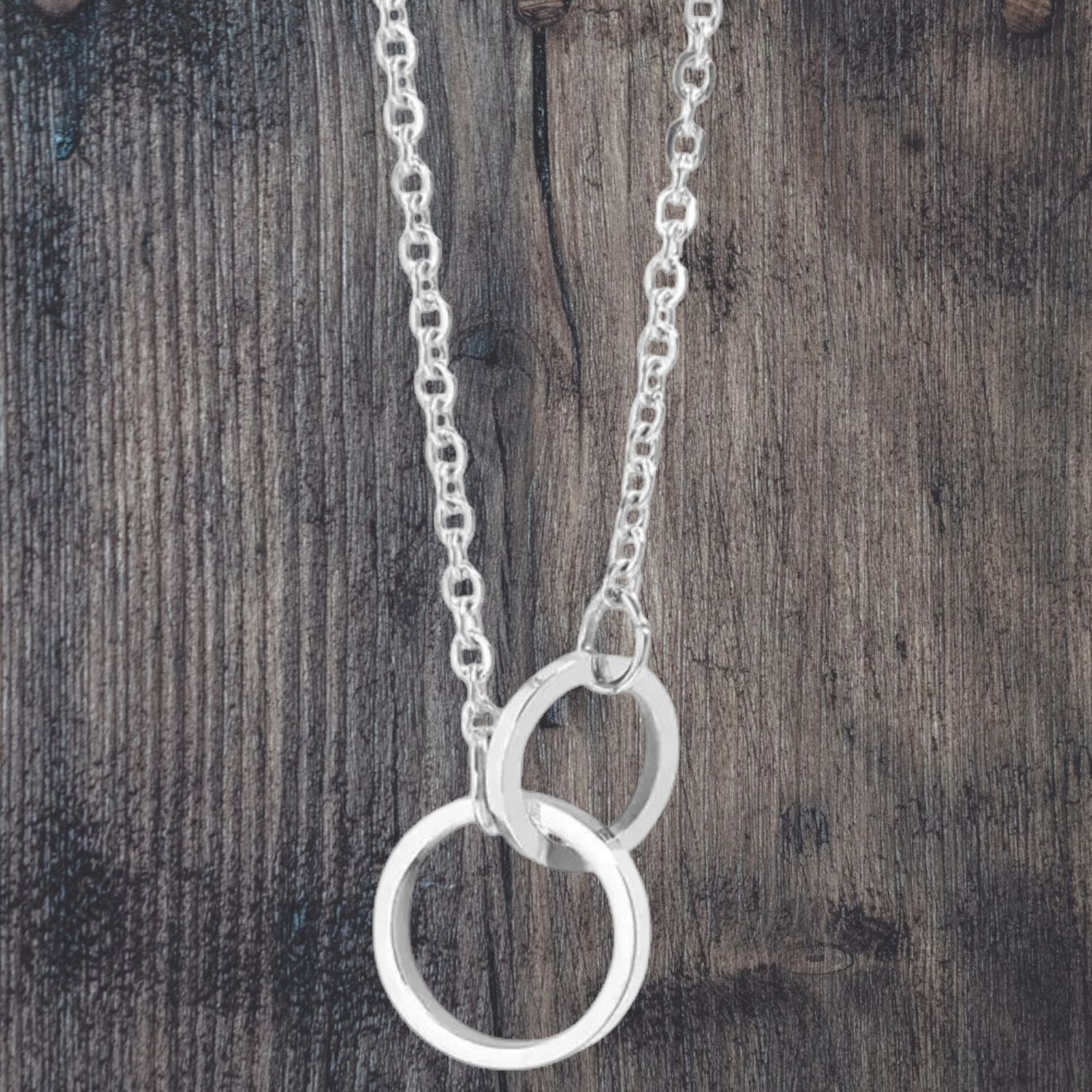 Intertwined Rings Stainless Steel Necklace
