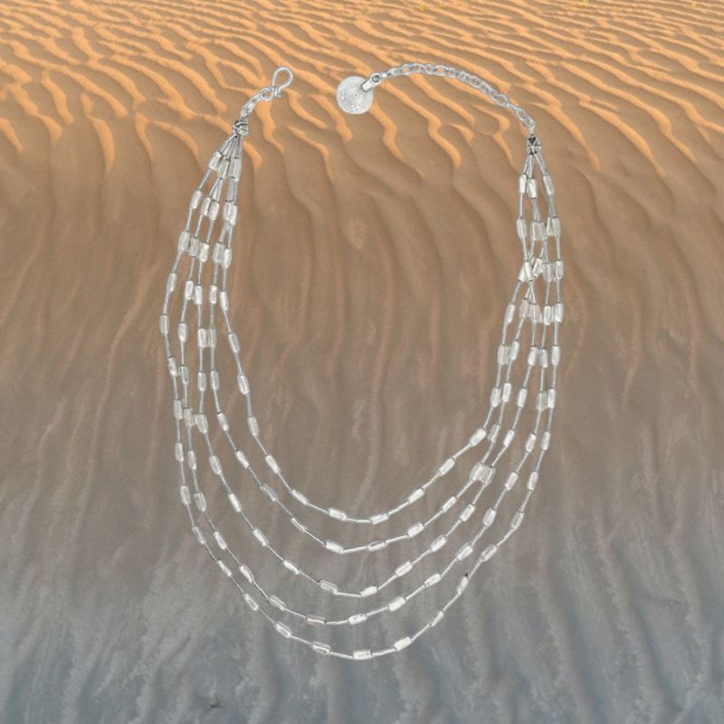 Multi Chain Pewter Necklace