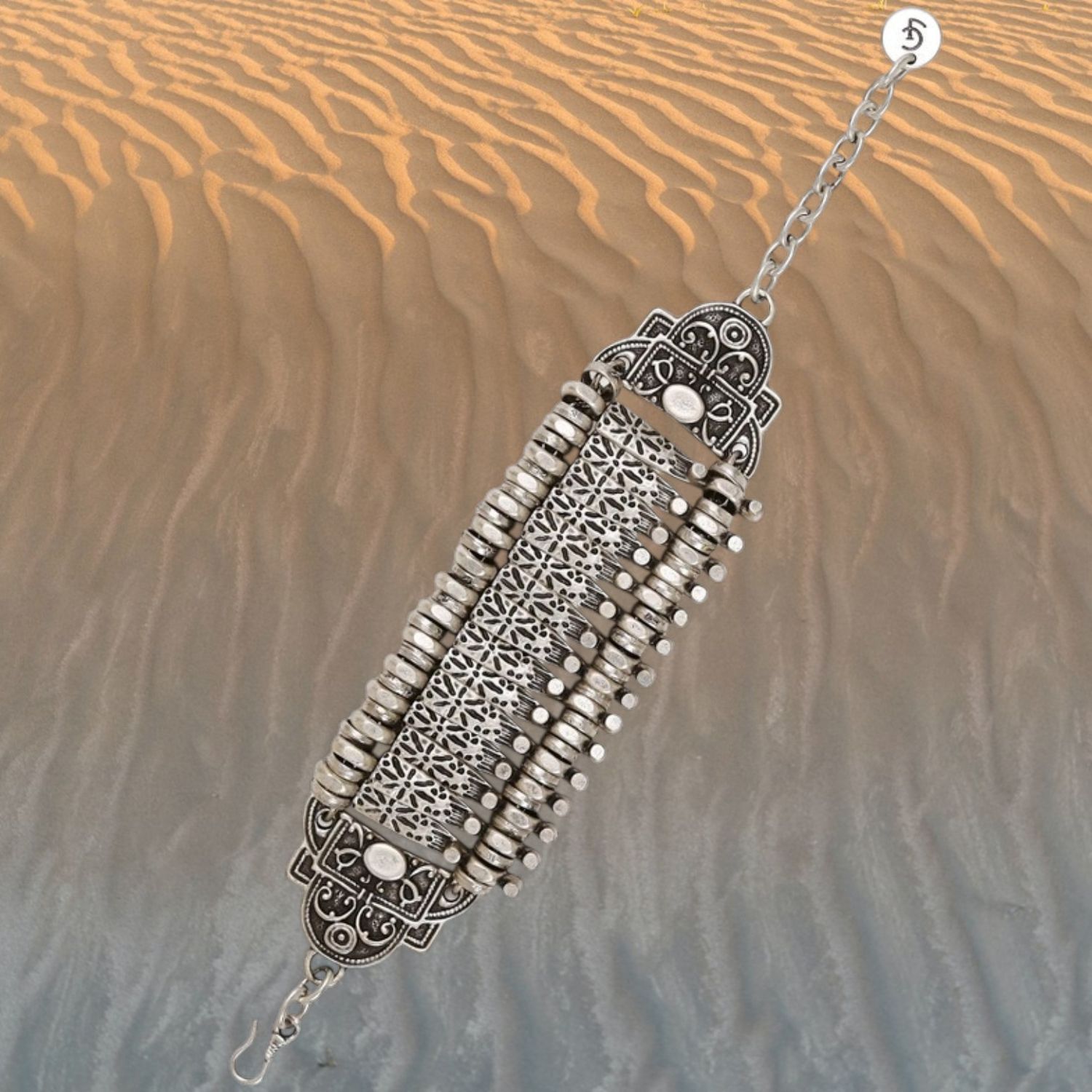 Intricate Multi Chains Pewter Bracelet