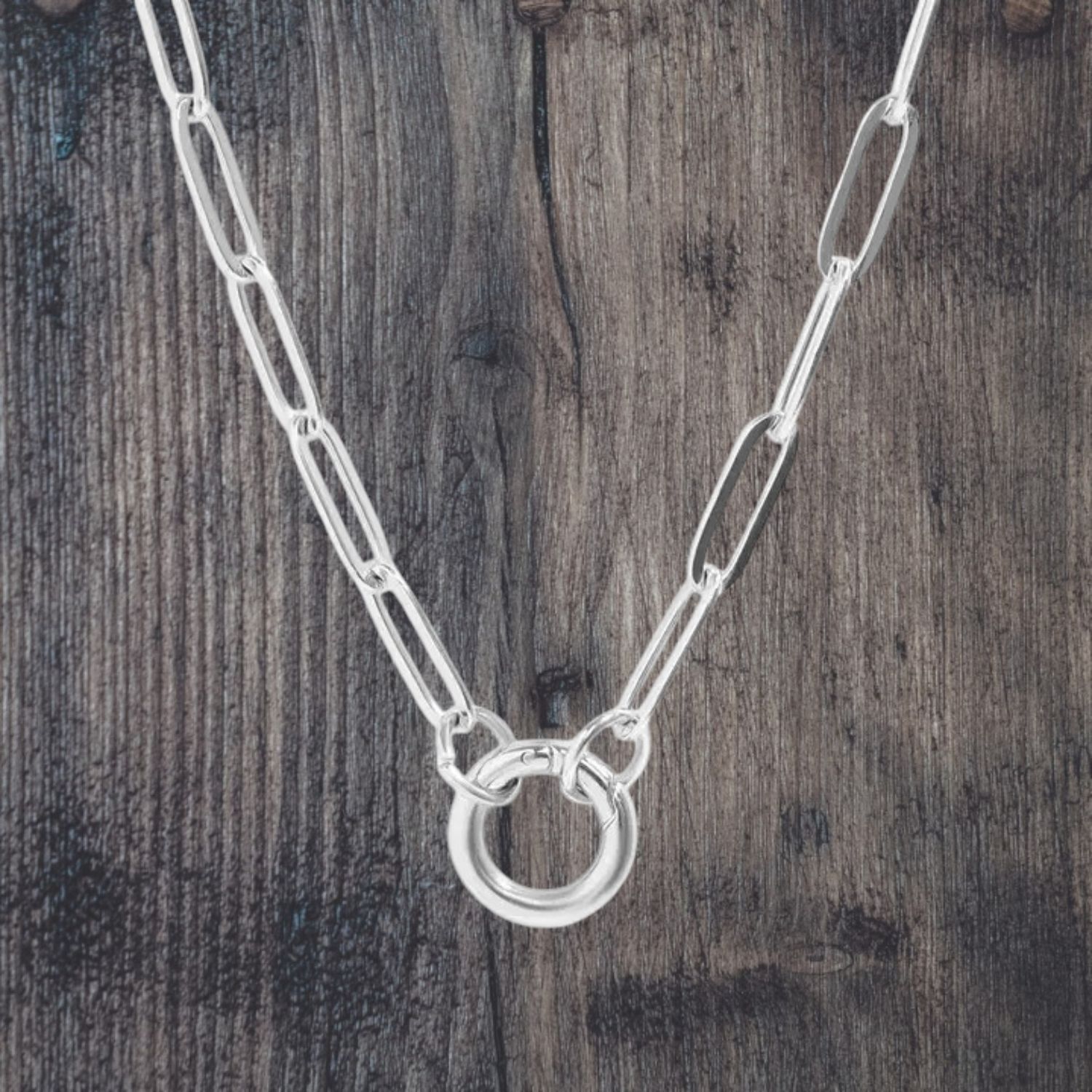 Stainless Steel Charm Holder 17.5-19.5" Necklace