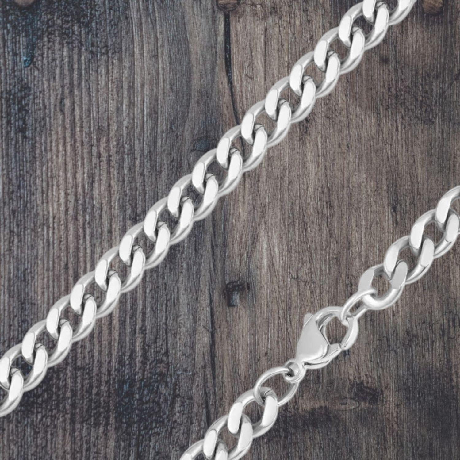Diamond Cut Curb 22" Stainless Chain 3mm