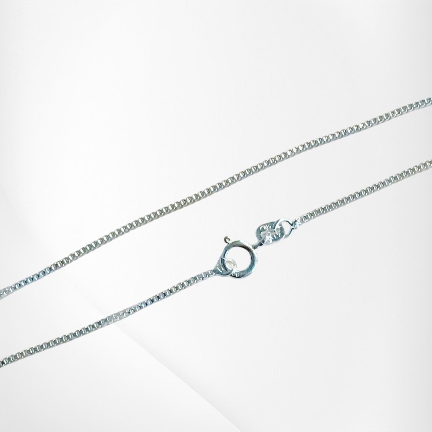 22" Sterling Thin Box Chain 1.1mm