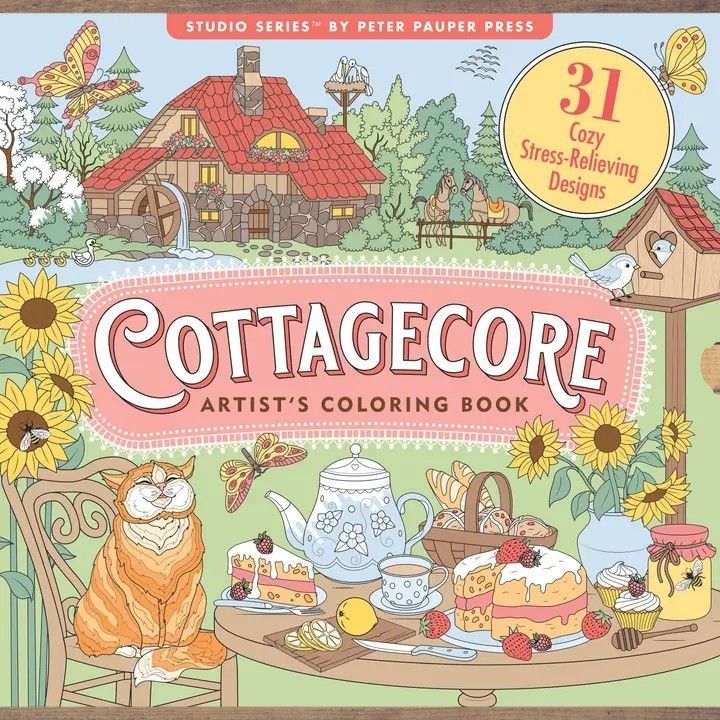 Cottage Core Coloring Book
