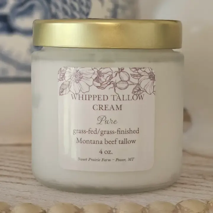 Pure Unscented Whipped Tallow Cream, 4oz.