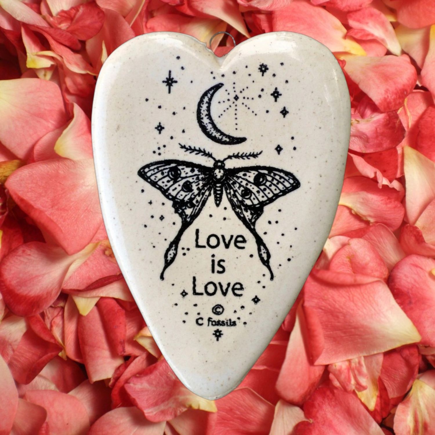 Love is Love Clay Heart