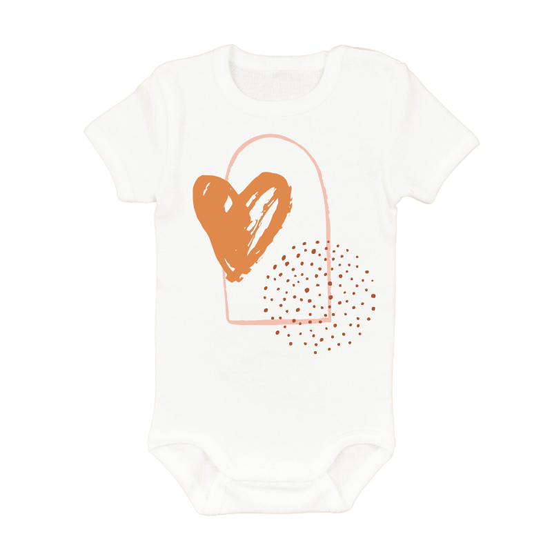 Romper 'hart' vintage bruin