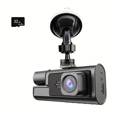 BAIDELUO 1080P 2-Camera Dash Cam with Infrared Night Vision