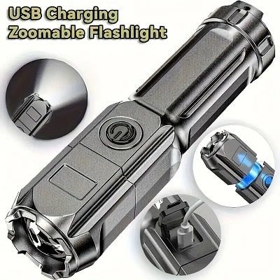 Ultra-Bright USB Rechargeable Handheld Flashlight