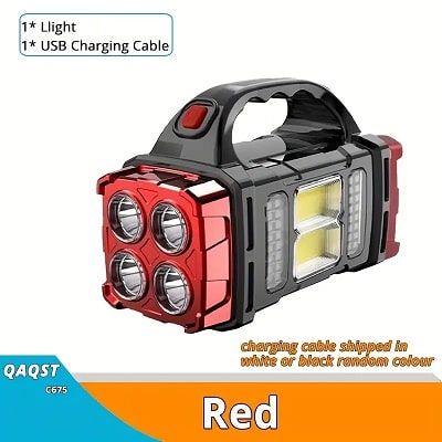 Dual-Mode Solar &amp; USB Rechargeable LED Flashlight
