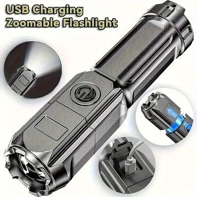 Super Bright USB Rechargeable Handheld Flashlight