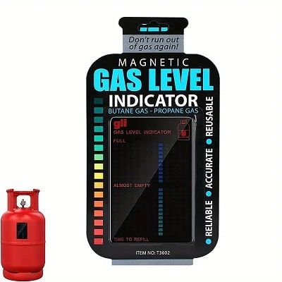 Reusable Magnetic Propane Tank Level Indicator with Colour Changing Temperature Sensor