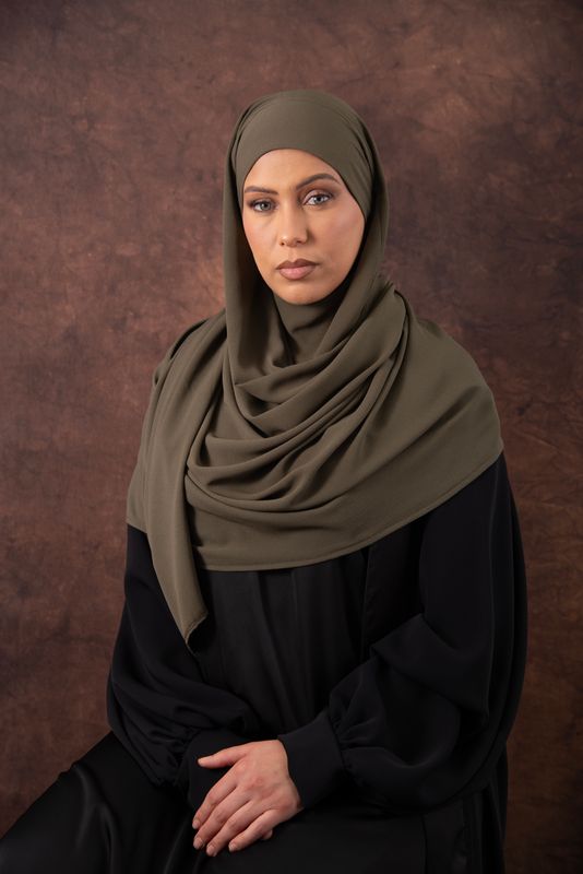 Hijab sans épingle Kaki