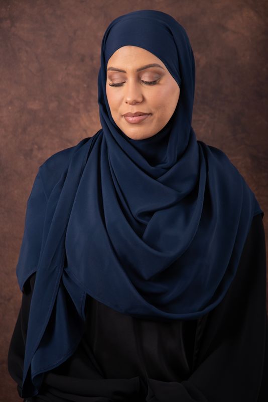 Hijab sans épingles Bleue