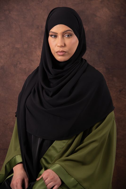 Hijab sans épingles Noir