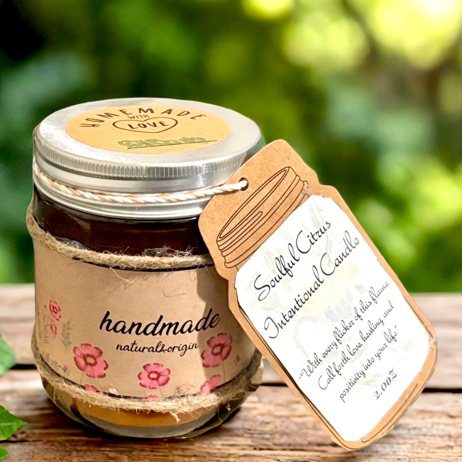 Soulful Citrus Wood-Wick Gemstone Candle