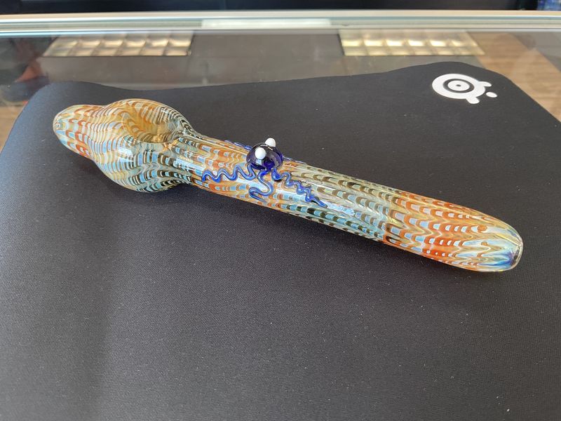 8in Rake Body Spider Marble Steamroller hand pipe