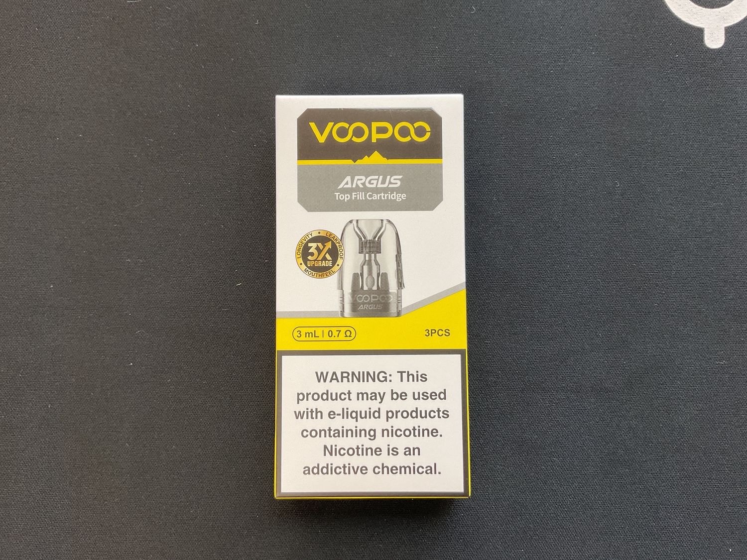 Argus top fill 3ml replacement pod, Ohm: 0.7