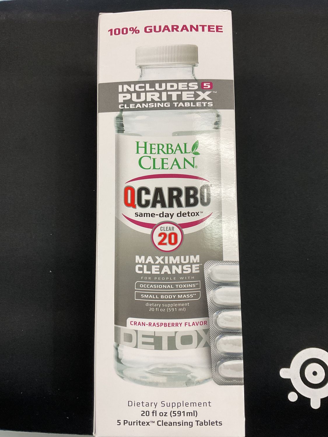Herbal Clean Q Carb same day detox, flavor: Cran-raspberry